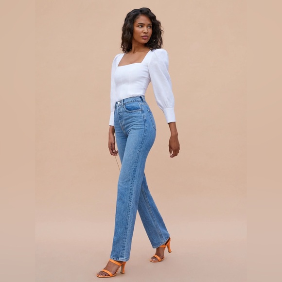 Reformation Stilton Linen Top in White - Picture 2 of 5